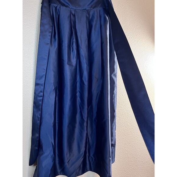 NIKKI ITALY Size 13 Maxi Skirt with Waist Tie Blue - Picture 3 of 10